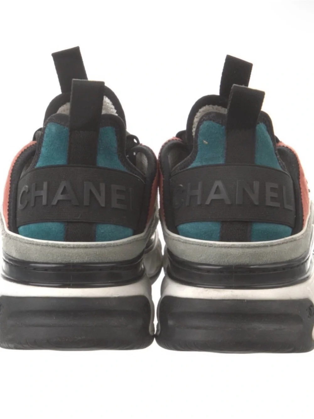 CHANEL Men's Sneakers in Pink, Gray & Black